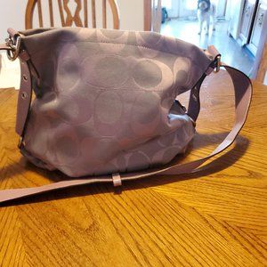 Purple/Lavender Nylon Coach Shoulder Bag